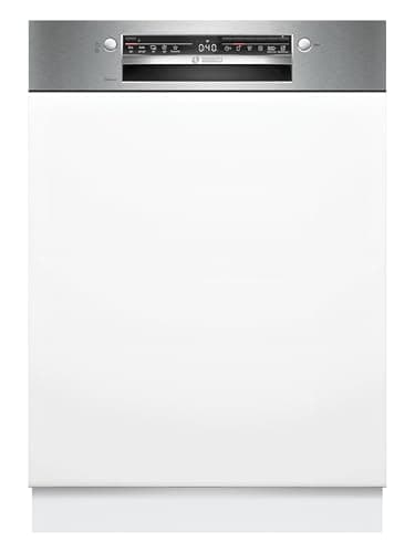 Bosch SMI2HTS06E Serie 2, Lavastoviglie Smart da incasso con frontalino, 13 coperti, Cestelli personalizzabili, Motore EcoSilence Drive, Acciaio spazzolato, 60 cm.
