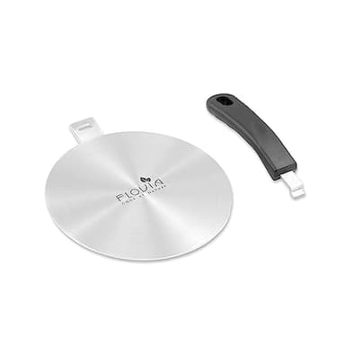 Adattatore per induzione, diffusore per induzione 20cm, manico staccabile disco adattatore per piano cottura, diffusore di calore per piano cottura a induzione per caffettiere e utensili da cucina