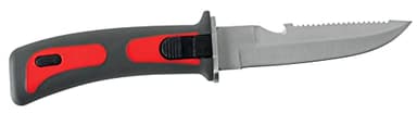 SEAC Bat, Coltello Subacqueo per Immersioni con Impugnatura di Sicurezza, Acciaio Inox, Rosso, 11.5 cm