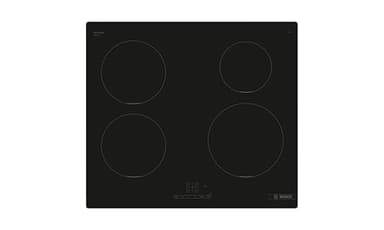 Bosch PUE611BB5J Serie 4, Piano cottura a induzione, PowerBoost accelera il processo di cottura, TouchSelect, senza profili, Nero, 60 cm