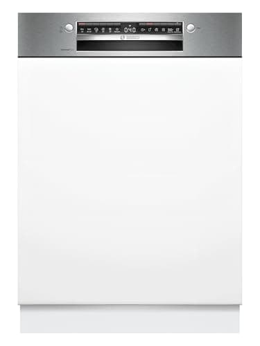 Bosch SMI4EVS08E Serie 4, Lavastoviglie da incasso con frontalino, Home Connect, EfficientDry: apertura automatica della porta, Diagnostica da remoto, Assistente al lavaggio, Acciaio, 60 cm