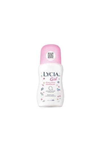 Lycia, Girl Deodorante Bambina Roll On, Formulato per le Prime Sudorazioni di Bambine e Ragazze, Efficacia fino a 48H, Senza Sali di Alluminio e Senza Alcool, per Pelli Delicate, 50 ml