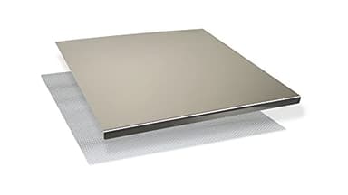 INOXLM Tagliere Spianatoia per impastare Piano da Lavoro in Acciaio Inox Varie Misure per Cucina, Bar e Ristorante (50x50 Piega 2 cm)