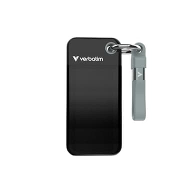 Verbatim Pocket SSD da 1 TB (NVMe SSD, USB 3.2 Gen 2, fino a 1.000 MB/s di velocità di lettura e scrittura, hard disk portatile per Mac, PC e console di gioco, nero/grigio)