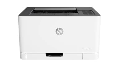 HP Color LaserJet 150nw 4ZB95A, Stampante a Singola Funzione A4, Stampa Fronte e Retro Manuale a colori, 18 ppm, USB, Wi-Fi, Ethernet, Schermo LCD a icone con tastierino, Bianca