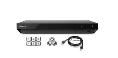 Region Free 4K UHD Blu-Ray Player Compatible with Sony UBP-X700 with UHD 4K Playback, 3D Multi Region Code Free | Blu-Ray Regions A, B, C | DVD Regions 0-8 with Dynastar 6FT HDMI Bundle