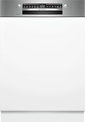 Bosch Elettrodomestici, Serie 4, Lavastoviglie da incasso con frontalino, 60 cm, Inox, SMI4ECS21E