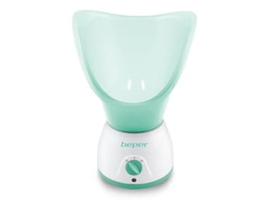 BEPER 40.967N Sauna Pulizia Viso - Vaporizzatore Facciale per Impurità della Pelle, Bianco/Verde