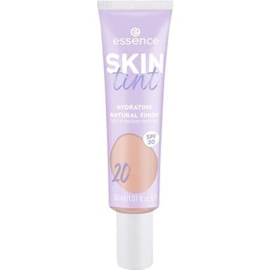 Essence SKIN Tint, Make up, n. 20, Nude, idratante, naturale, vegano, senza olio, filtro UVA e UVB + SPF 30, senza profumo, confezione da 1 (30 ml)