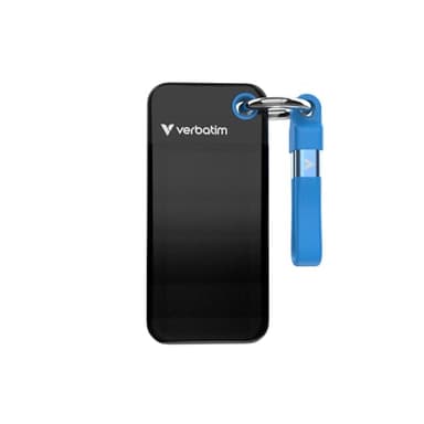 Verbatim Pocket SSD da 1 TB (NVMe SSD, USB 3.2 Gen 2, fino a 1.000 MB/s di velocità di lettura e scrittura, hard disk portatile per Mac, PC e console di gioco, nero/blu)