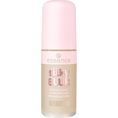 essence Silky Blur Hydrating Longwear Foundation 155, tonalità chiara media, finish opaco naturale, coprenza media, estratto di fico d’India, 30 ml