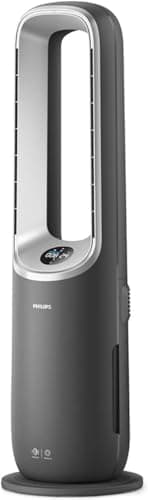 Philips Air Performer 3 in 1 Purificatore, ventilatore e riscaldamento - Fino a 70 m². Filtro HEPA. Rimuove odori e il 99,97% delle particelle inquinanti. Display, App e Alexa (AMF870/15)