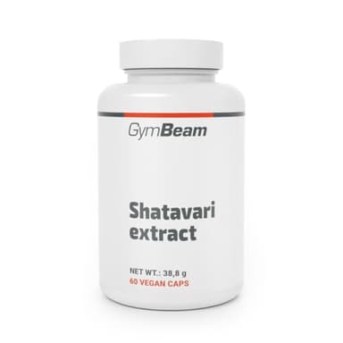 GymBeam Shatavari in Capsule - Estratto di Asparagus Racemosus - 20% Saponine - Rapporto di Estrazione 6:1-3000mg Radice - Supporto Digestivo - Capsule Vegane Facili da Assumere - 60 capsule