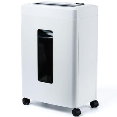 Fonirvanic Distruggi Documenti Elettrico Professionale: 10 Fogli Tritacarte Microframmenti P5 Distruggi Carte di Credito e Graffette Cestino 18L Antiblocco Per Casa Ufficio Piccolo Studio Scuola