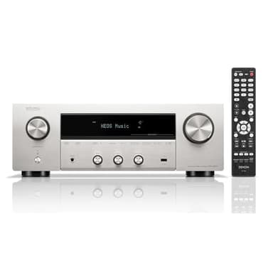 Denon DRA-900H - Amplificatore AV a 2,2 canali, 145 W, 8 K, con HEOS integrato, colore: Argento