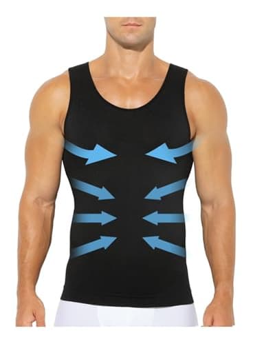 Casey Kevin Canottiera Contenitiva Uomo Compressione Dimagrante Canotta Elasticizzata Palestra Canottiera Bodybuilding Snellente Tank Fascia Contenitiva Pancia Uomo