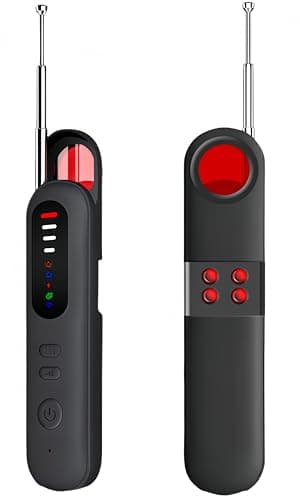 Diseleri Rilevatore Microspie, Detector Telecamere Nascoste, Anti-spia, GPS Tracker, Rilevatore Di Cimici E Microspie RF Senza Fili con Adattiva Sensibilità Regolabile per Casa, Ufficio, Hotel, Viaggi