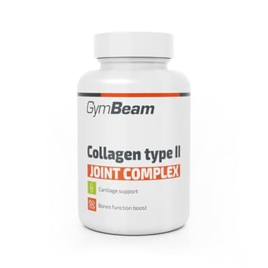 GymBeam Collagene e Acido Ialuronico 60 cps, Integratore di Collagene e Acido Ialuronico, Complesso Articolare di Tipo II per Supportare l'Apparato Muscolo-Scheletrico, Ricco di Vitamina C e D