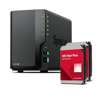 Synology DS225+ Bundle 8TB Western Digital (WD Red Plus 2x4TB) 2-Bay Plus Serie - Intel Celeron J4125 Quad-Core, 2 GB Non-ECC DDR4 SODIMM 1 x 2,5 GbE e 1 porta LAN RJ-45 1 GbE