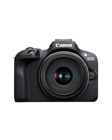 Canon EOS R100 + RF-S 18-45mm IS STM & RF-S 55-210mm IS STM Lenses - Fotocamera Mirrorless APS-C da 24,1 MP, Dual Pixel CMOS AF, Videocamera 4K, Scatto Continuo 6,5 fps - Wi-Fi, Bluetooth
