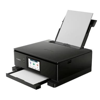 Canon PIXMA TS8750 stampante fotografica wireless multifunzione 3-1 Wireless con 6 inchiostri separati touchscreen 4,3 pollici, stampa fronte retro automatica, stampa senza uso PC, colore: nero