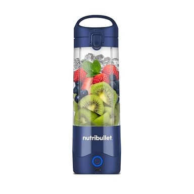 nutribullet portable blender, frullatore portatile, 475ml BPA free, mini frullatore, frullatore multifunzione, caricatore USB-C, oltre 15 cicli frullatura, blu navy, NBP003NBL