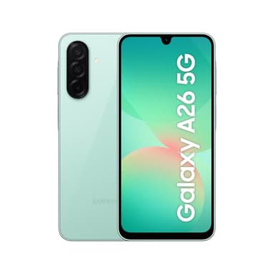 Samsung Galaxy A26 5G, Smartphone con Funzioni intelligenti, 3 anni di Garanzia del produttore, Display Super AMOLED 6.7”, 6GB RAM, 128GB, 5.000 mAh, memoria espandibile, Mint [Versione Italiana]