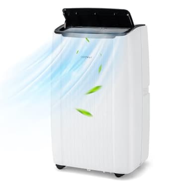 COSTWAY Condizionatore Portatile Caldo e Freddo, 12000BTU/3,5kW, 6 in 1 Con Raffreddamento, Riscaldamento, Ventola, Deumidificazione, Modalità Notturna e WiFi, 24H Timer, R290 (12000, BTU)
