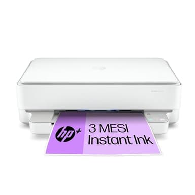 HP Envy 6022e All-in-One, Stampante Fotografica Multifunzione A4, 6 mesi di Instant Ink inclusi con HP+