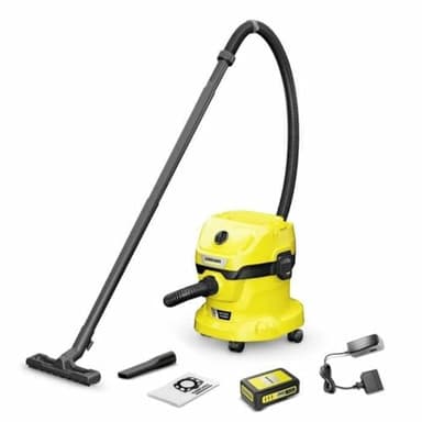 Karcher aspiratore solidi liquidi WD 2 Plus V-12/4/18/C, filtro a cartuccia, tubo di aspirazione: 1,8m, contenitore in plastica: 12 l, 1.000W, funz. soffiante, bocchetta per pavimenti e interstizi