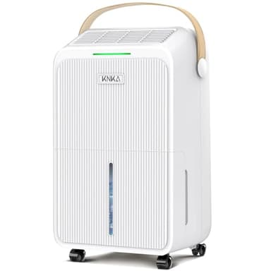 KNKA Deumidificatore, Deumidificatori Casa Muffa, 16L/24H, Serbatoio 3,3L, Basso Rumore, Basso Consumo, Sbrinamento Automatico, Blocco Bambini, Design Anti-Goccia, 4 Modalità, 80m³（32㎡）
