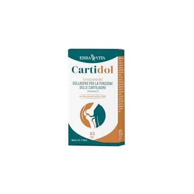 ERBA VITA Cartidol 45 Compresse integratore alimentare a base di Glucosamina, MSM, Condroitin solfato, Collagene idrolizzato di tipo II e Acido ialuronico