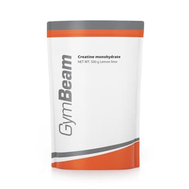 GymBeam Creatina Monoidrata 100%, Polvere Altamente Solubile, Migliora le Prestazioni in Allenamenti di Alta Intensità, Ideale per Atleti di Forza e Sport di Squadra (500 g, Lemon-Lime)