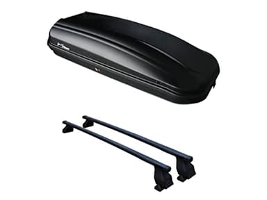 Portapacchi Auto Tetto 430 litri Nero - Barre Portatutto Resistenti Da Viaggio - Box Tetto Auto Ideale per Ogni Viaggio e Spostamento - compatibile con ogni modello - facile da installare e sicuro