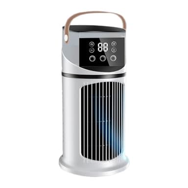 Ventilatore per unità AC, condizionatore d'aria portatile da 15,5 cm, riscaldamento 'aria personale evaporativo, silenzioso, per scrivania, ufficio, auto, interni ed esterni