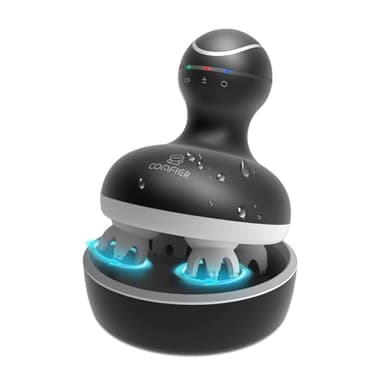 Comfier Massaggiatore Testa Ricaricabile - Massaggiatore Cuoio Capelluto Elettrico Impermeabile 4 Modalità 4 Testine 84 Nodi di Massaggio, regali per donne/mamme/mogli