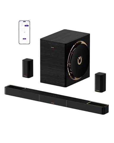 ULTIMEA Audio Surround Wireless Skywave X70 7.1.4 Canali per TV, Dolby Atmos, Soundbar da 980 W, Subwoofer Wireless da 10", Bassa Frequenza da 20 Hz, Amplificatore GaN, Pass-through HDR 4K