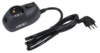 BTICINO Ciabatta Multipresa Elettrica Slot 9 Posti, 1 Polivalenti Schuko 10/16A + 2 Bivalenti 10/16A, Ciabatta Elettrica con Interruttore e Cavo 1,5m Spina 10A, Robusta Salvaspazio Flessibile, Nero