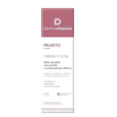 Dermovitamina Prurito Crema Fluida - Sollievo Rapido per Prurito Cutaneo - Efficace su Dermatite, Punture d’Insetto, Eruzioni Cutanee - Rapido Sollievo - Senza Cortisone - Adatto a Bambini - 150ml