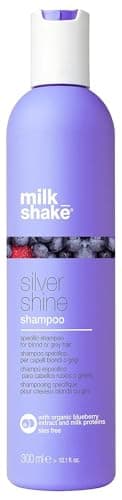 milk_shake | Silver Shine Shampoo 300 ml, Shampoo Antigiallo Specifico per Capelli Biondi Naturali, Bianchi o Grigi, con Pigmento Viola, Made in Italy