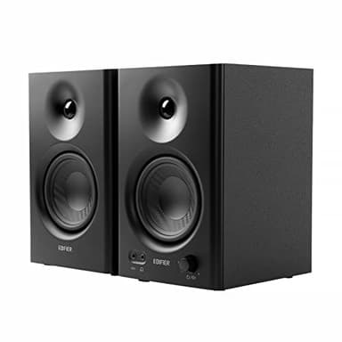 Edifier MR4 Cassa Monitor da Studio per PC Registrazione, 4" Near Field Attive Monitor Altoparlanti - Nero (coppia)