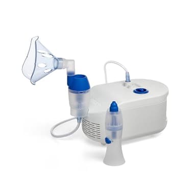 OMRON X102 Total Macchina aerosol adulti e Aerosol bambini con doccia nasale – trattamento efficace delle vie respiratorie per tutto l’anno