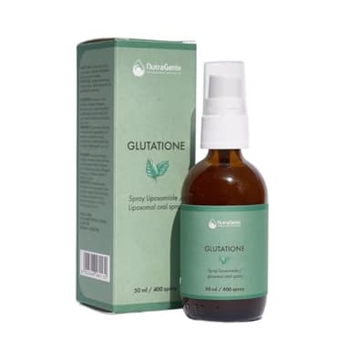 NutraGenix - Glutatione Spray Sublinguale 2000 mg – Integratore Liquido Liposomiale Antiossidante – Made in Italy, Vegano, Senza Glutine e Lattosio – 50 ml, 400 Spray