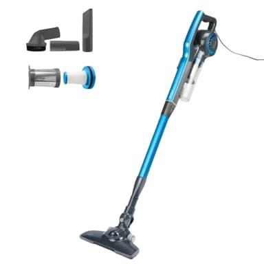 BLACK+DECKER BXVMS600E - Scopa Elettrica con Filo 2 in 1 | 600W | Cavo da 6 m | Potente e Leggera | Sistema Ciclonico | Filtro HEPA