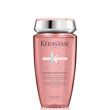 Kérastase, Chroma Absolu, Shampoo per Capelli Sensibilizzati o Danneggiati da Medi a Spessi, Bain Riche Chroma Respect, 250 ml