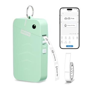 ORGSTA S001 Etichettatrice Etichette Adesive Stampante Bluetooth 2000mAh Mini Termica Portatile Stampa per Casa Ufficio, Scuola, Giocattolo Regalo di Compleanno e Natale Personalizzate Lable Maker