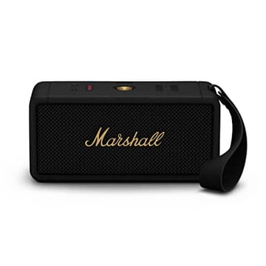 Marshall Middleton Altoparlante Bluetooth portatile senza fili - 20+ ore di riproduzione portatile - Impermeabile IP67 - Nero & Ottone