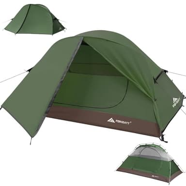 Forceatt Tenda Campeggio, Tenda per 2 Persone, Tenda Ultraleggera per 3-4 Stagioni, Impermeabile e Antivento, Facile da Installare, Adatta a Sport all'Aria Aperta Come Turismo, Campeggio, Trekking