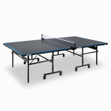 JOOLA Tavolo da Ping Pong Outdoor J200A Professionale, 6 mm, Superficie composita in Alluminio, Resistente alle intemperie, Pieghevole, Struttura Rapida, Colore: Grigio/Blu, 274 x 152,5 x 76 cm