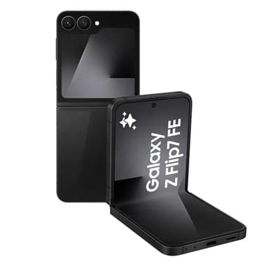 Samsung Galaxy Z Flip7 FE Smartphone AI pieghevole, 3 anni di Garanzia del produttore, RAM 8GB, 128GB, Display 3,4" Super AMOLED/6,7" Dynamic AMOLED 2X, Fotocamera 50MP, Black [Versione italiana]